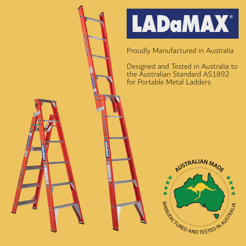 LADaMAX Fibreglass Dual Purpose Step Ladder | LadderZone