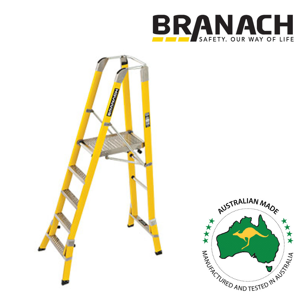 BRANACH WorkMaster Fibreglass Platform Step ladder - Image 6