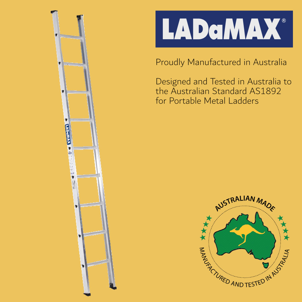 LADaMAX Aluminium Single Scaffold Ladder - Image 3