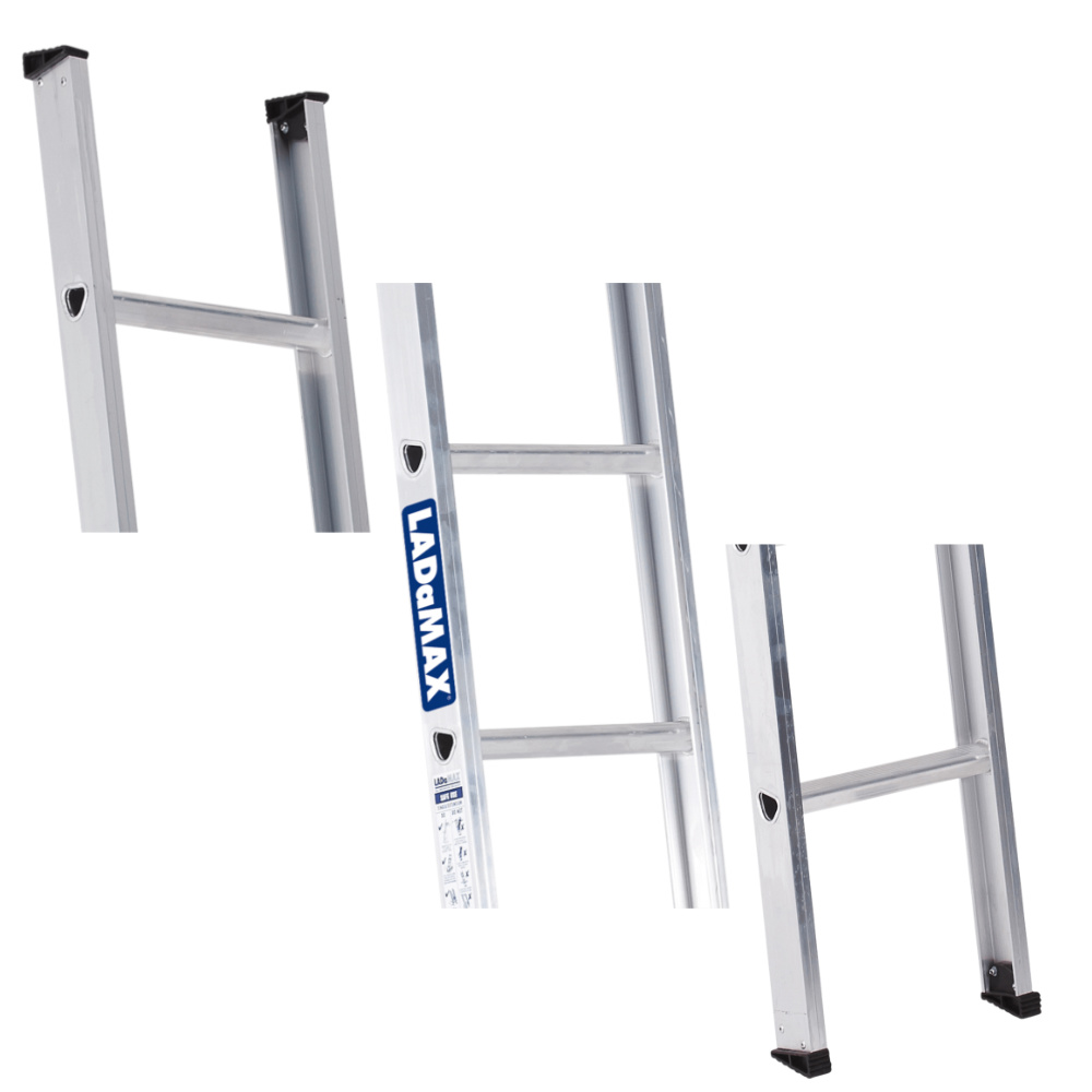 LADaMAX Aluminium Single Scaffold Ladder - Image 2