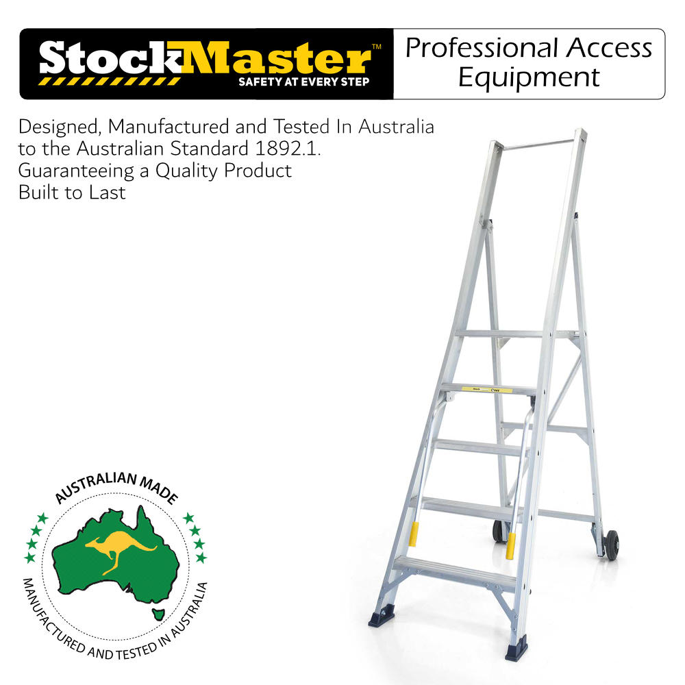StockMaster Omni MOBILE Platform Step Ladder - Image 4