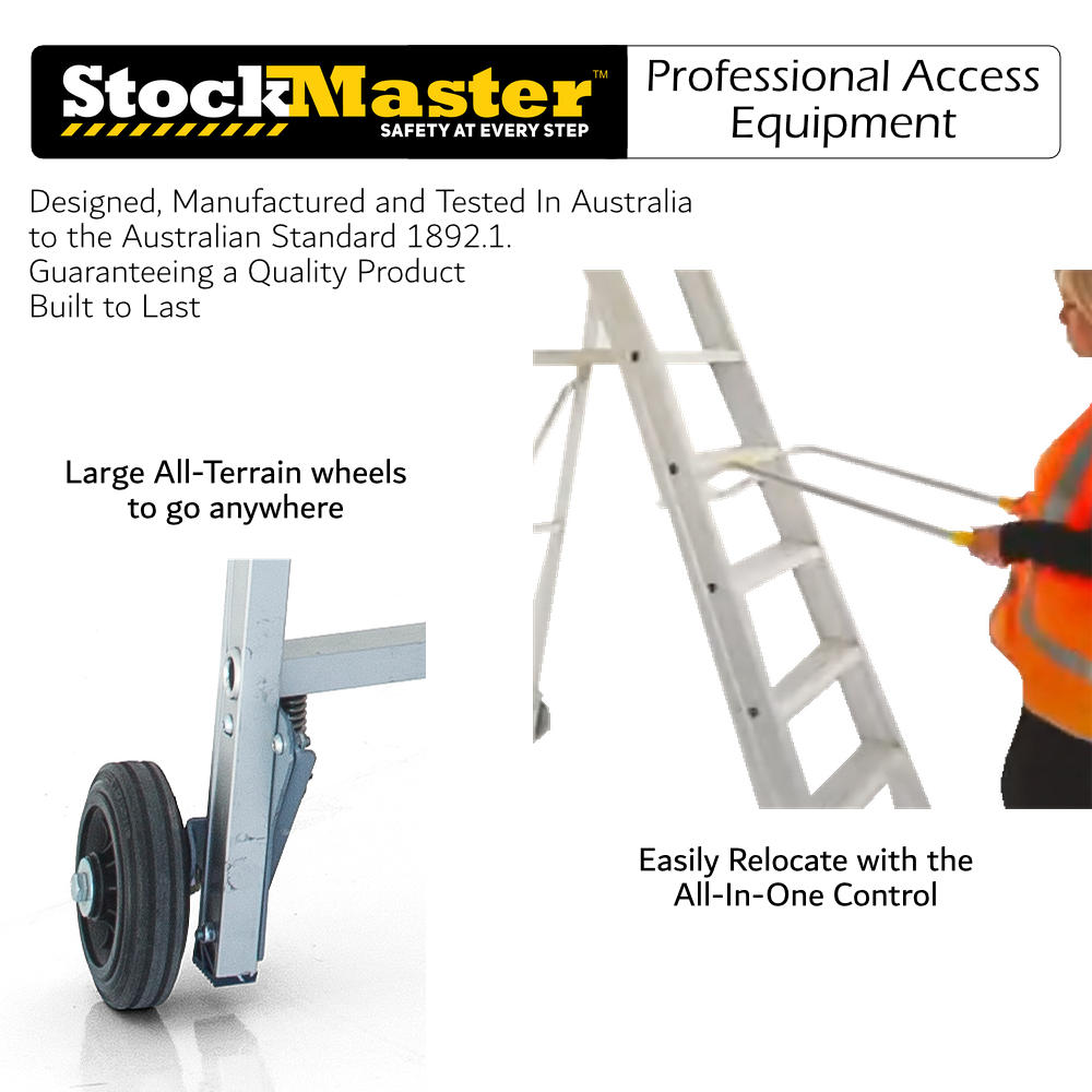 StockMaster OmniPRO MOBILE Platform Step Ladder - Image 6