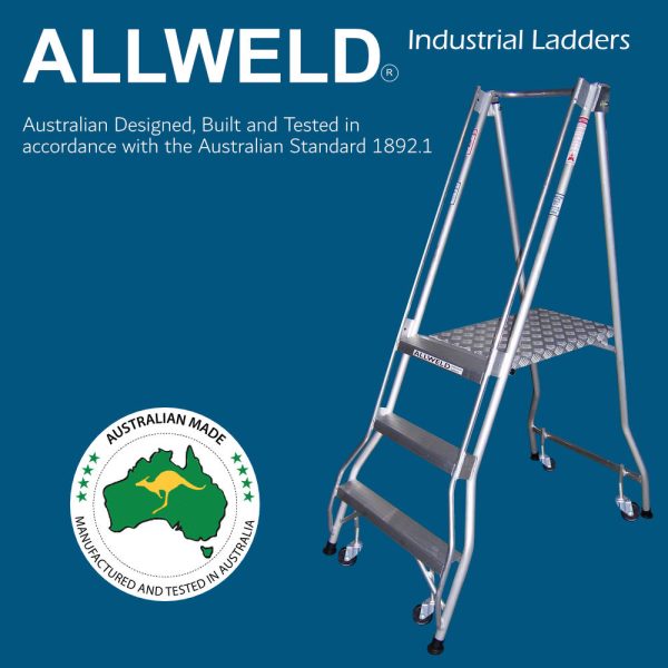 ALLWELD Fully Welded MOBILE Platform Steps | LadderZone