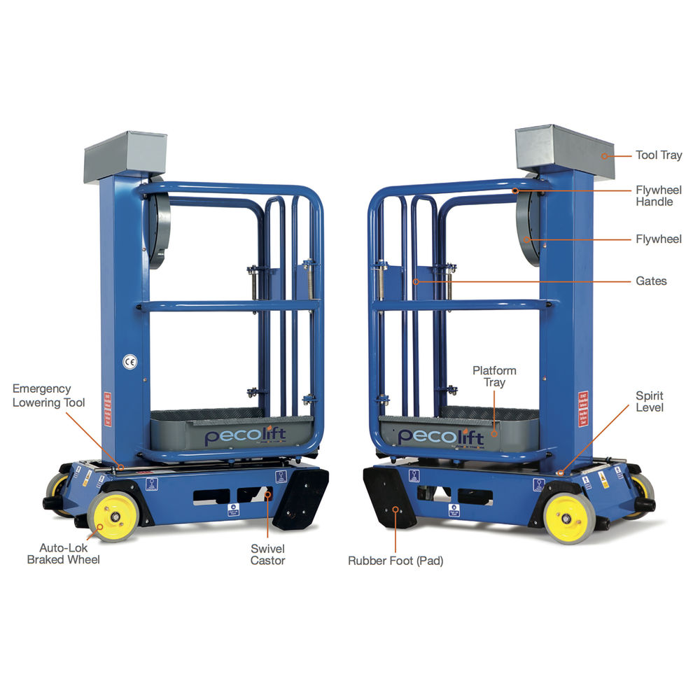 Power Towers Pecolift Platform height to 1.5m / Working Height to 3.5m - Image 6