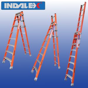 INDALEX Pro Series Fibreglass Combination Ladder expanded